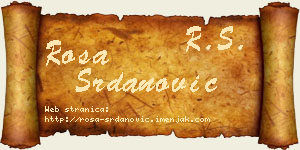 Rosa Srdanović vizit kartica